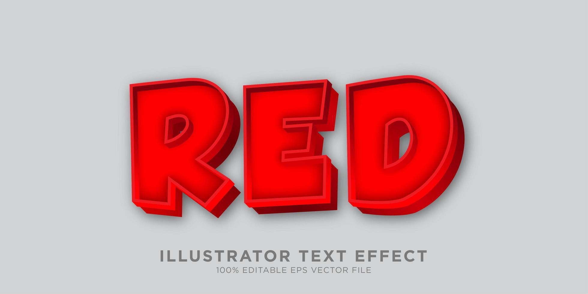 conception d'effet de texte en gras rouge vecteur