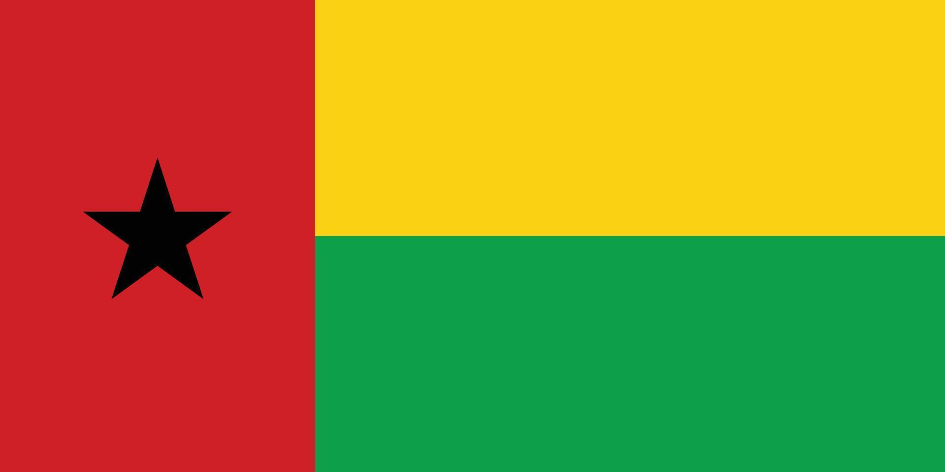 drapeau de la guinée-bissau vecteur