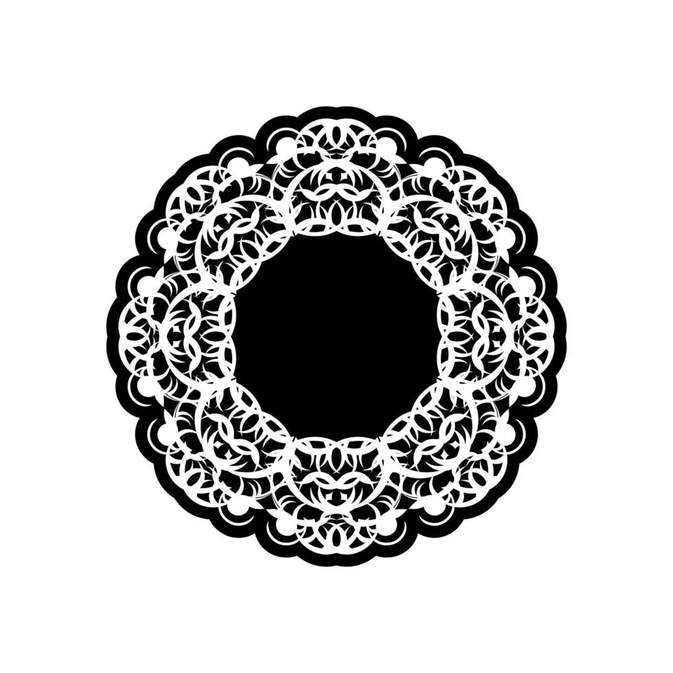 motif circulaire en forme de mandala pour henné, mehndi, tatouage, décoration. vecteur