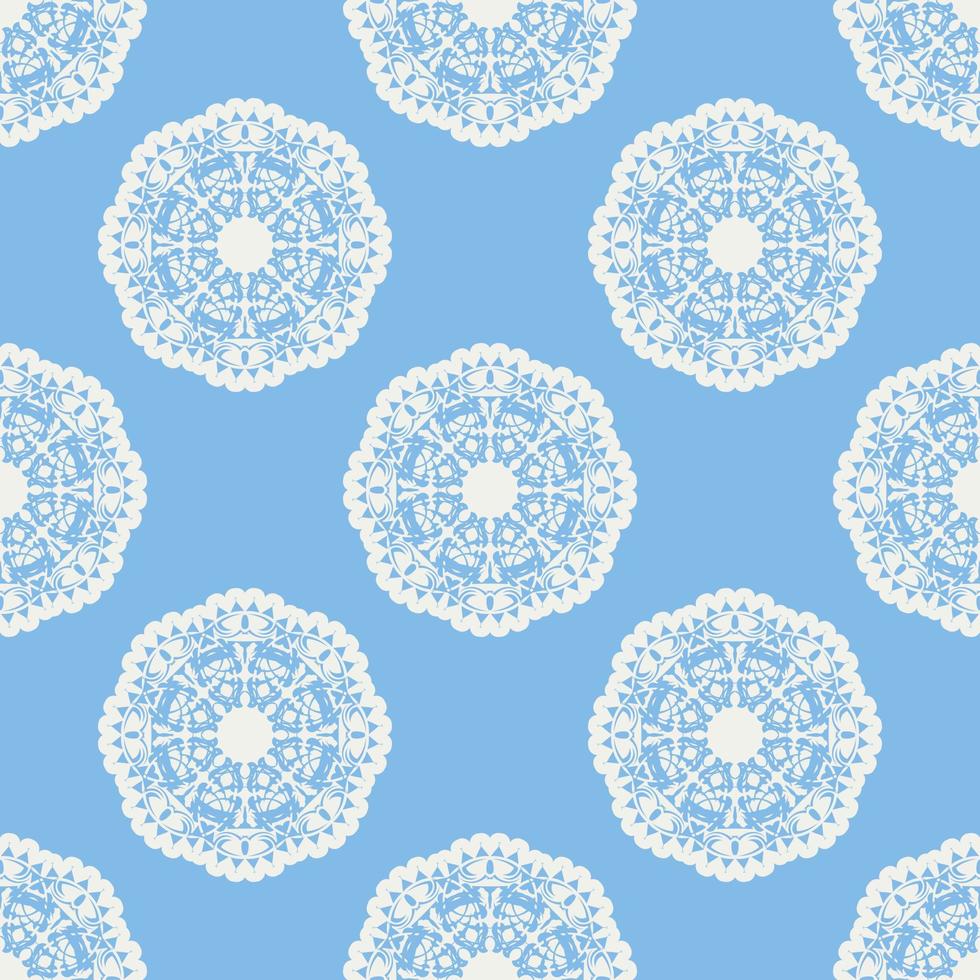 motif géométrique quadrilobe harmonieux, arrière-plan, illustration vectorielle en bleu menthe, couleur turquoise douce et blanc. vecteur