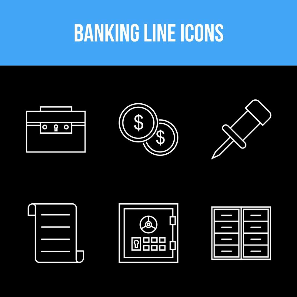 icônes bancaires uniques vecteur