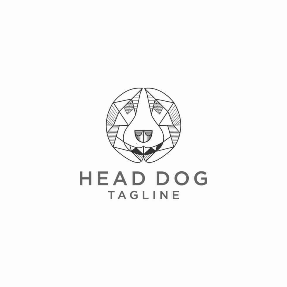 vecteur de conception icône logo chien