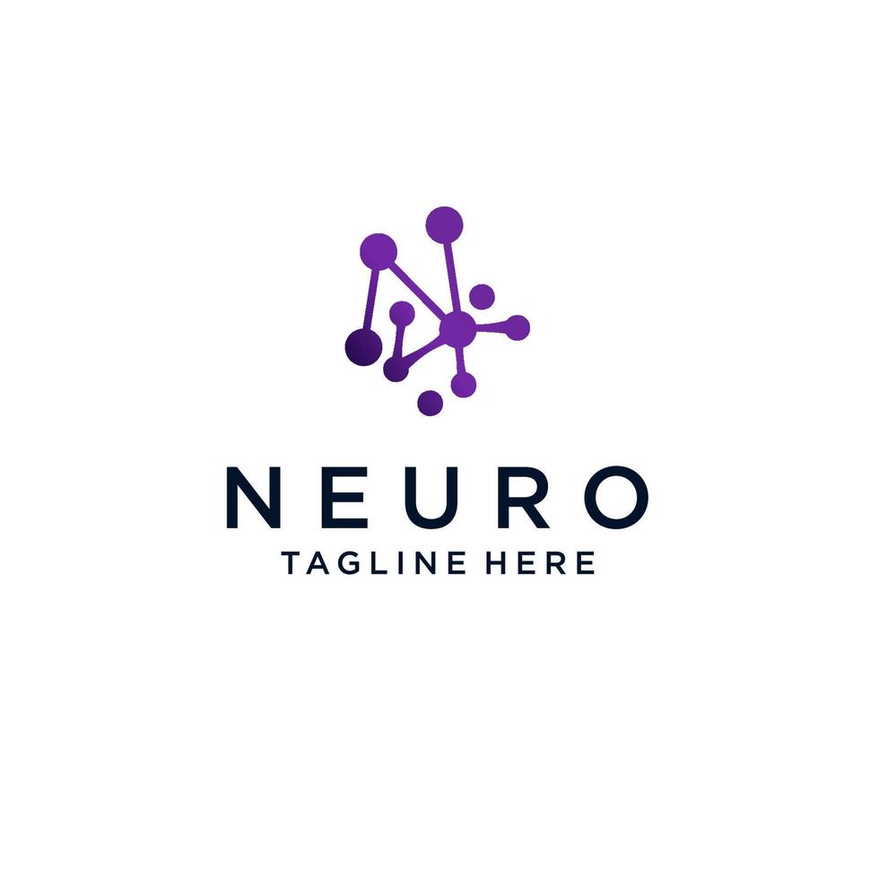 modèle d'icône de conception de logo de neurone vecteur