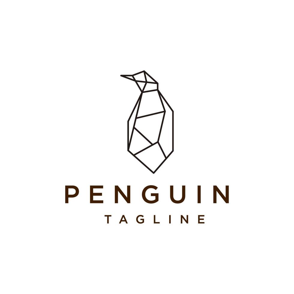 modèle d'icône de conception de logo de pingouin vecteur