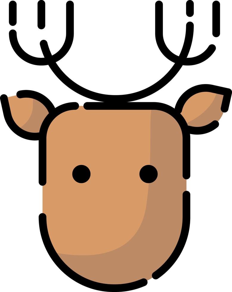 Animal cerf, illustration, vecteur sur fond blanc.