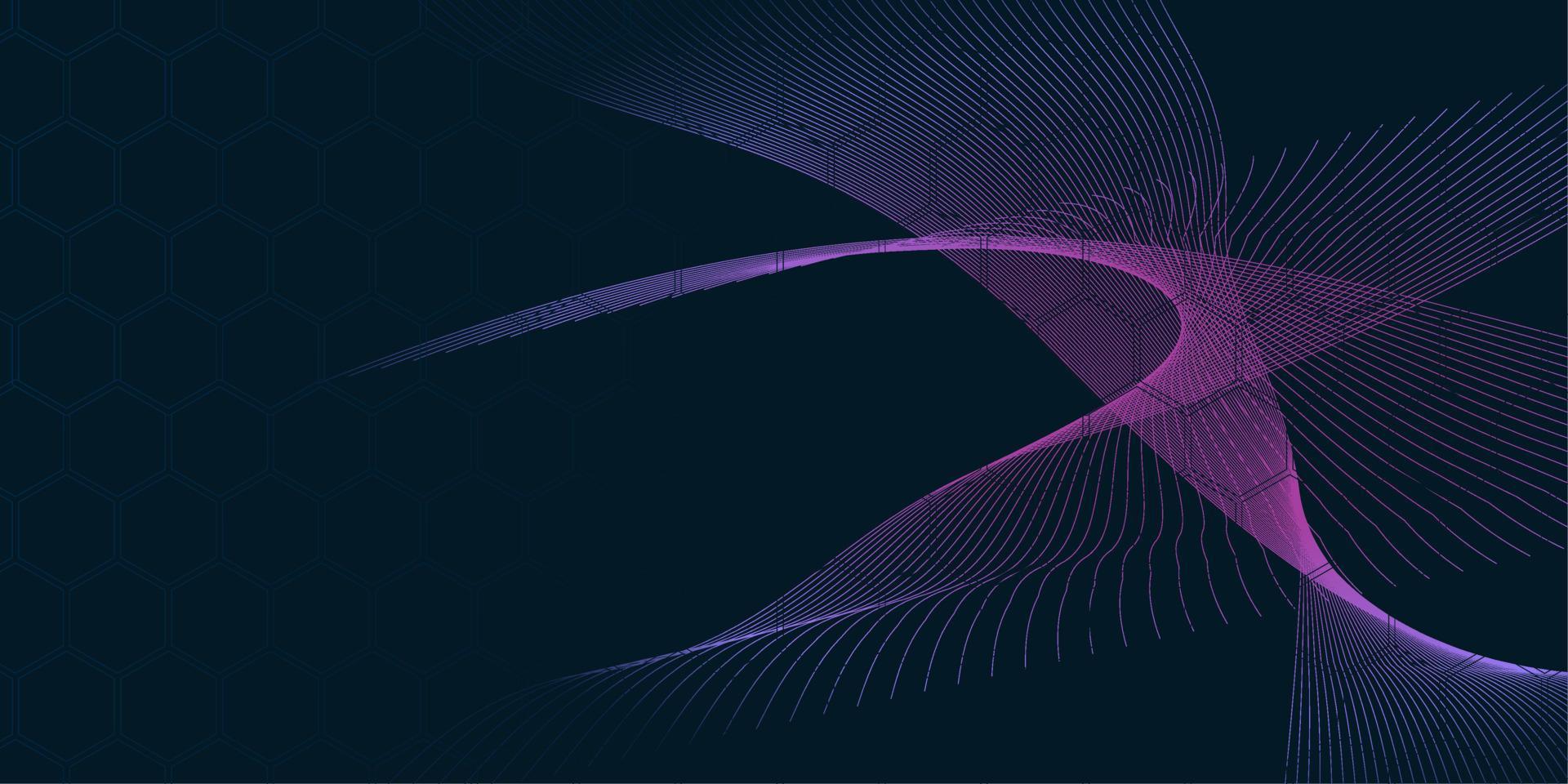 lignes abstraites de technologie et arrière-plan de connexion de points. données numériques de connexion et concept de données volumineuses. visualisation de données numériques. illustration vectorielle vecteur