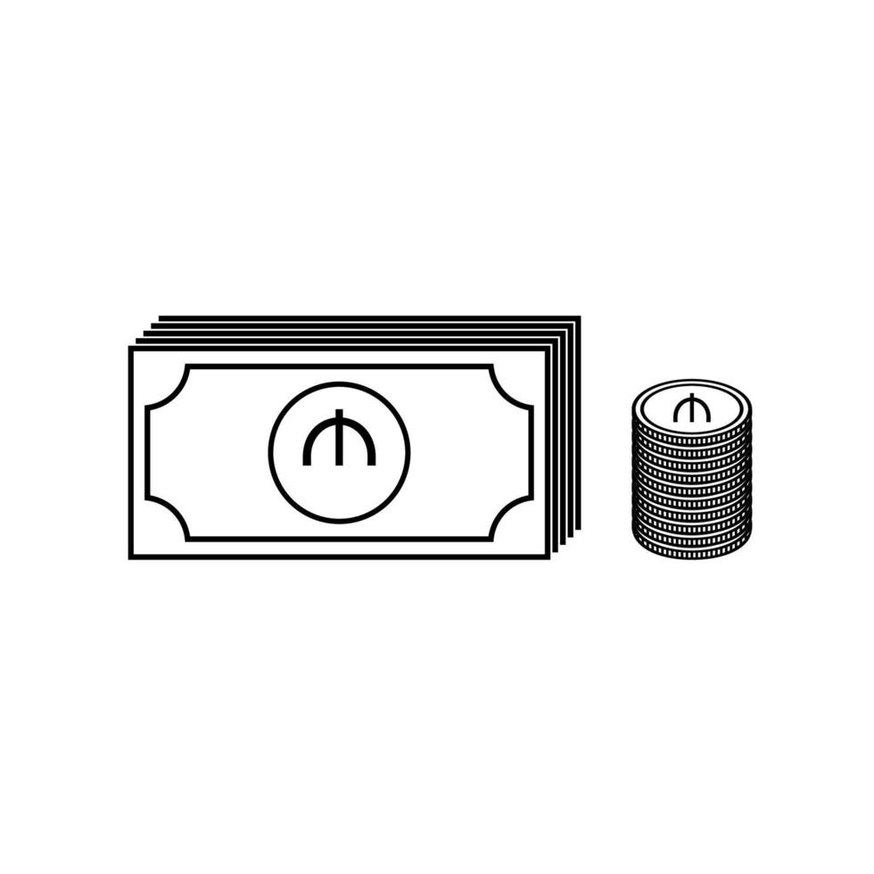 symbole d'icône de devise azerbaïdjanaise, manat azerbaïdjanais, signe azn. illustration vectorielle vecteur