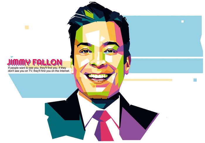 Jimmy fallon - vie de Hollywood - wpap vecteur