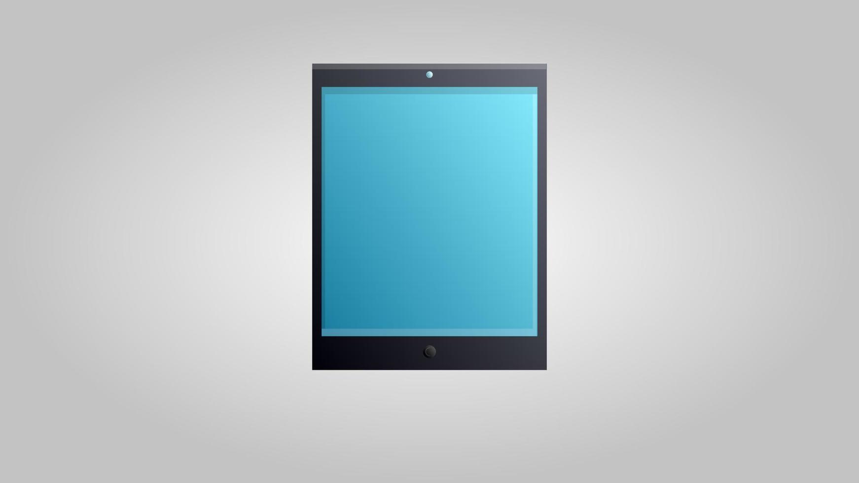 tablette tactile numérique moderne sur fond blanc. illustration vectorielle vecteur