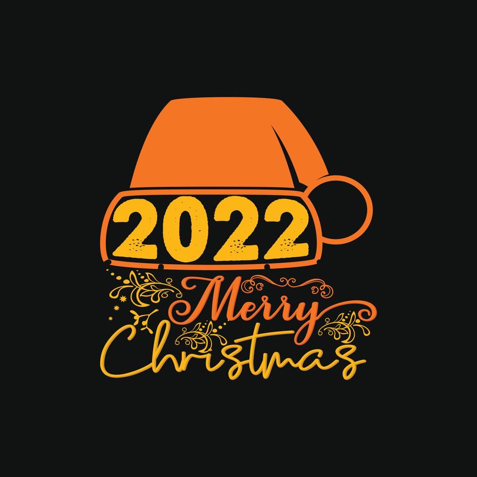 Modèle de t-shirt vectoriel joyeux noël 2022. graphiques vectoriels, conception de t-shirt de noël. peut être utilisé pour imprimer des tasses, des autocollants, des cartes de vœux, des affiches, des sacs et des t-shirts.