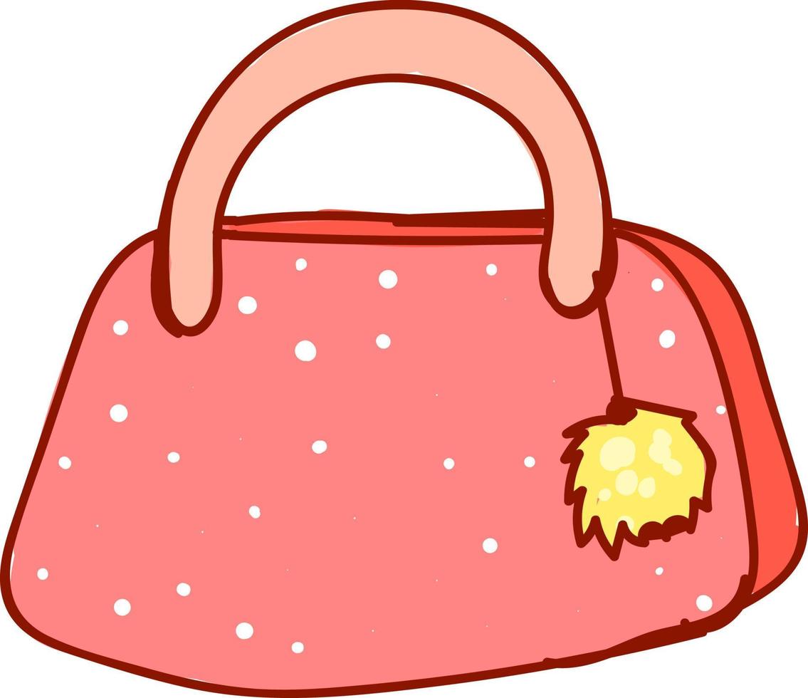 sac rose, illustration, vecteur sur fond blanc