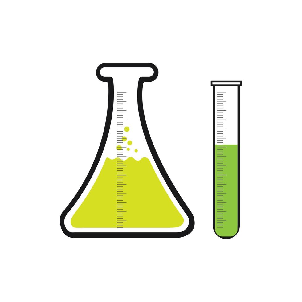 vecteur d'icône de verre de laboratoire