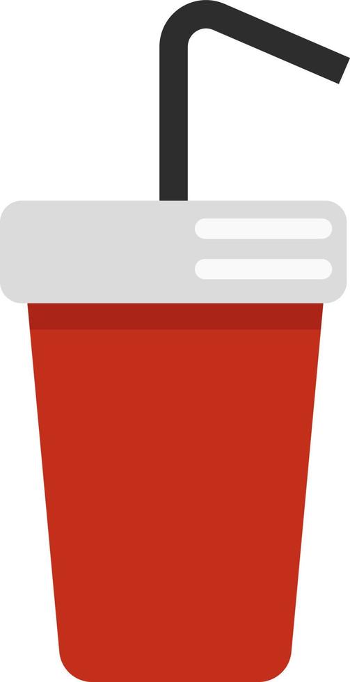 boire dans une tasse rouge, illustration, vecteur sur fond blanc.