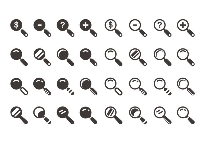 Vecteur libre lupa icônes