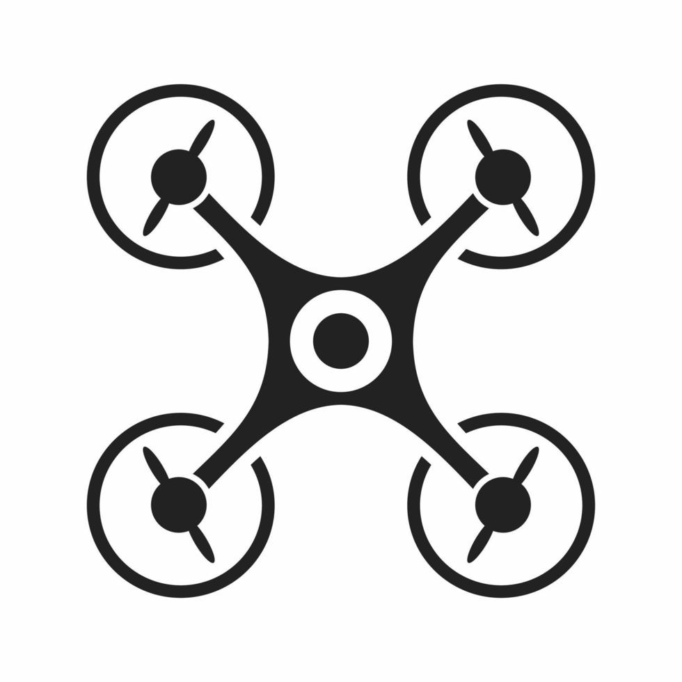 icône plate de drone vecteur