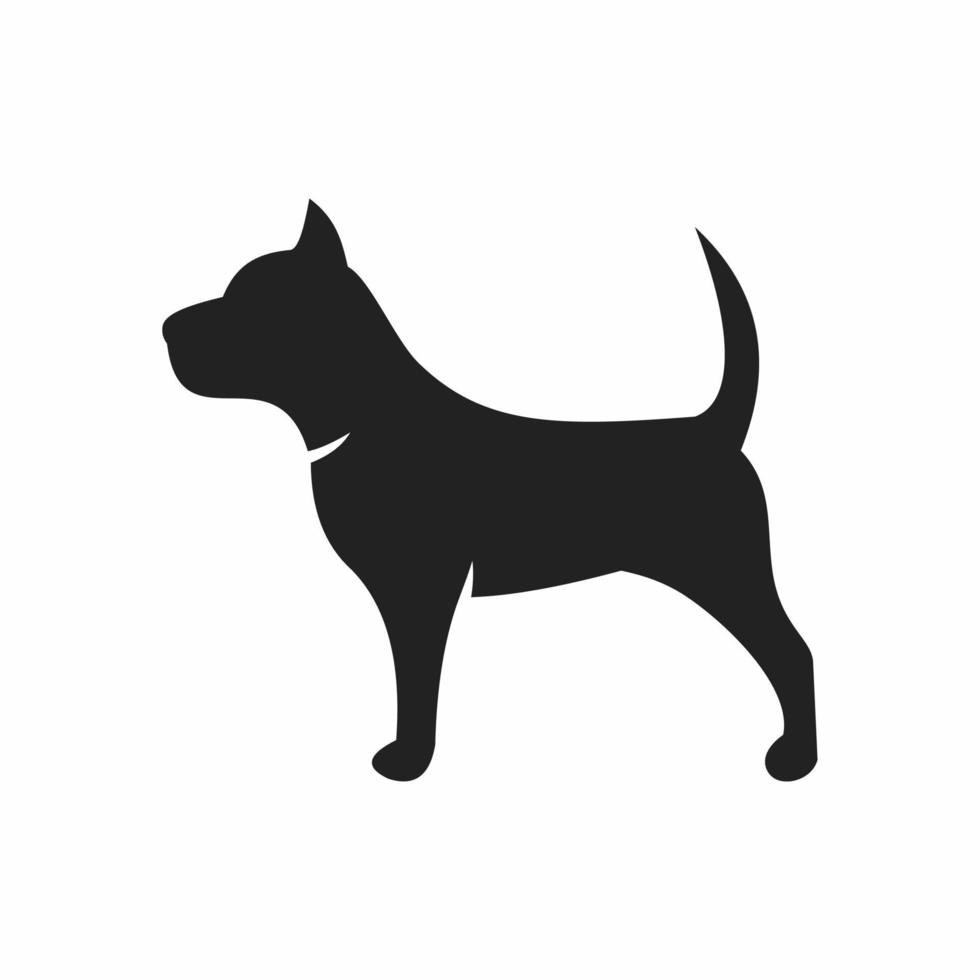 icône plate de chien vecteur