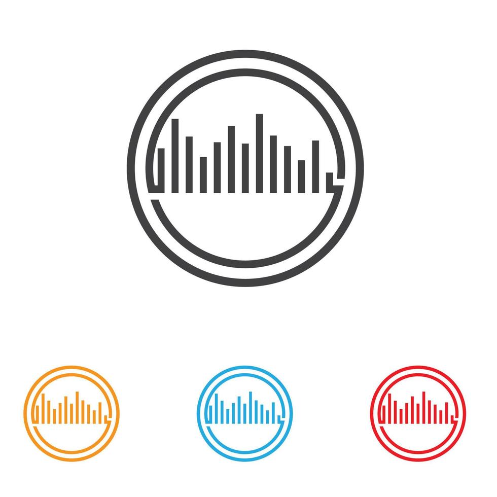 modèle d'illustration de conception de vecteur d'icône de logo de musique