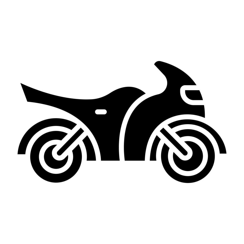 style d'icône de moto vecteur