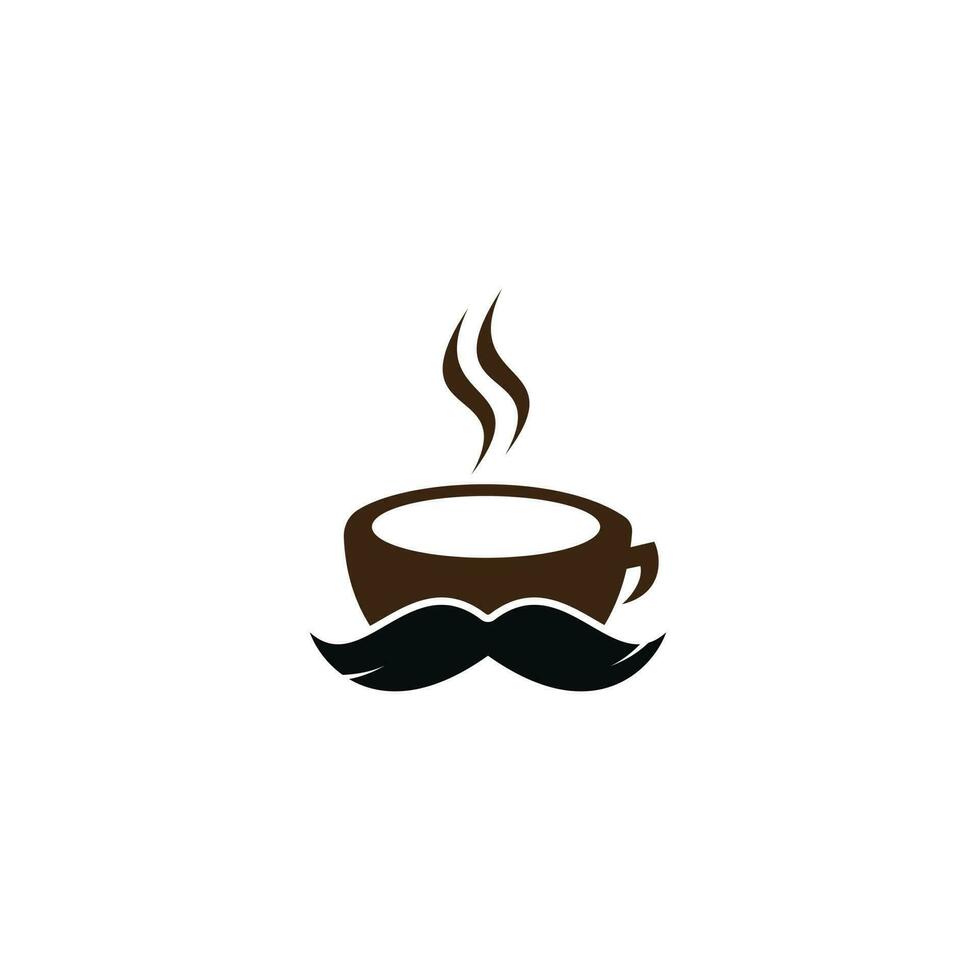 illustration vectorielle de café logo. vecteur d'emblème de logo de café. logo de monsieur café. café café logo