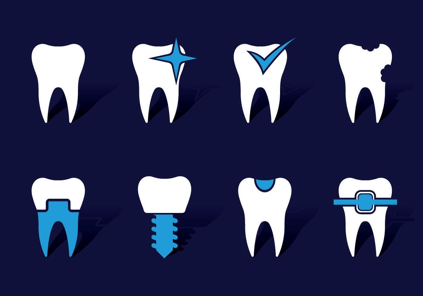 Icônes Dentista vecteur