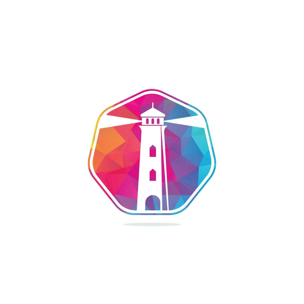 création de logo vectoriel phare. illustration de modèle de vecteur de conception de logo d'icône de phare.