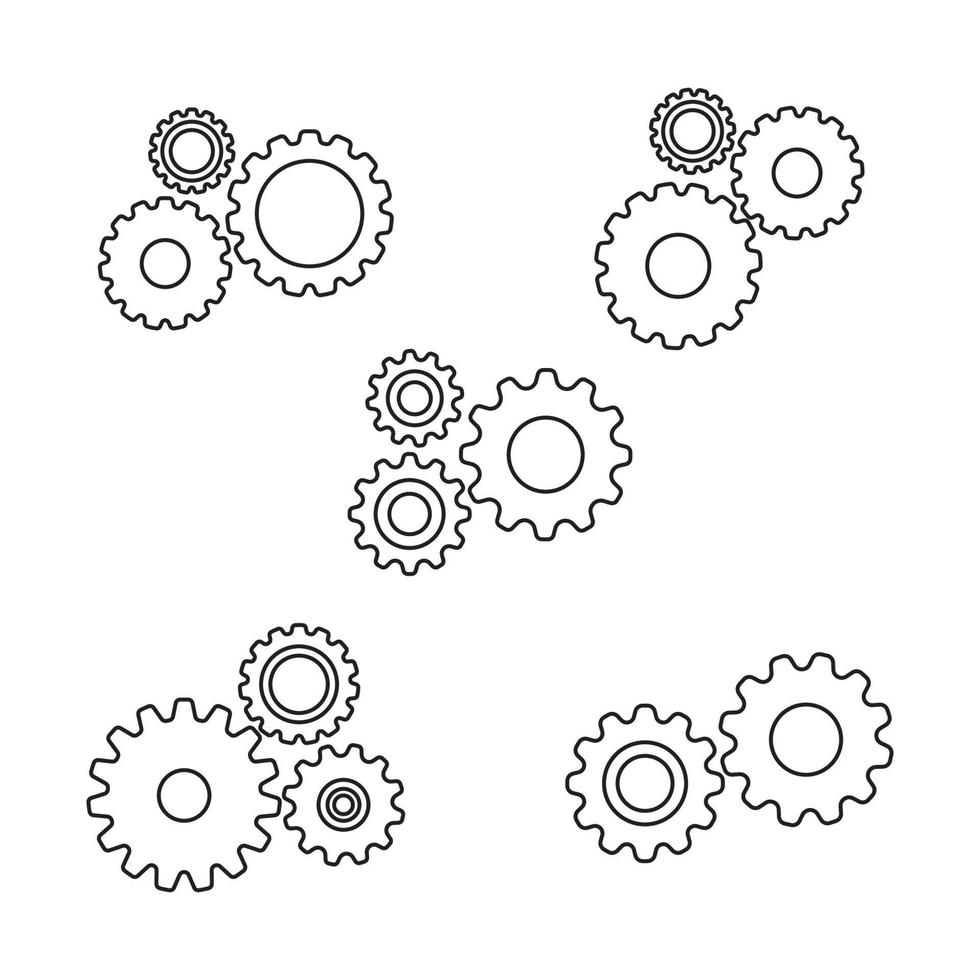 icône de vecteur de modèle de logo engrenage