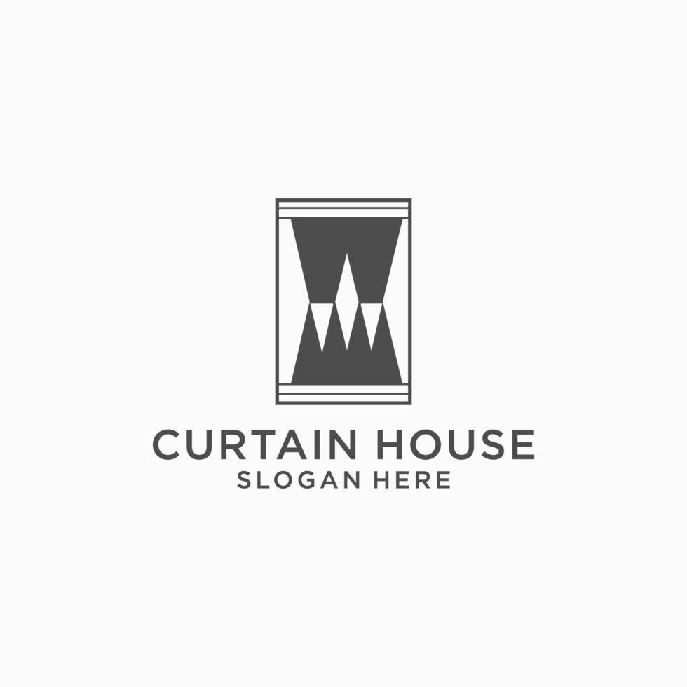 rideau maison logo icône vecteur de conception