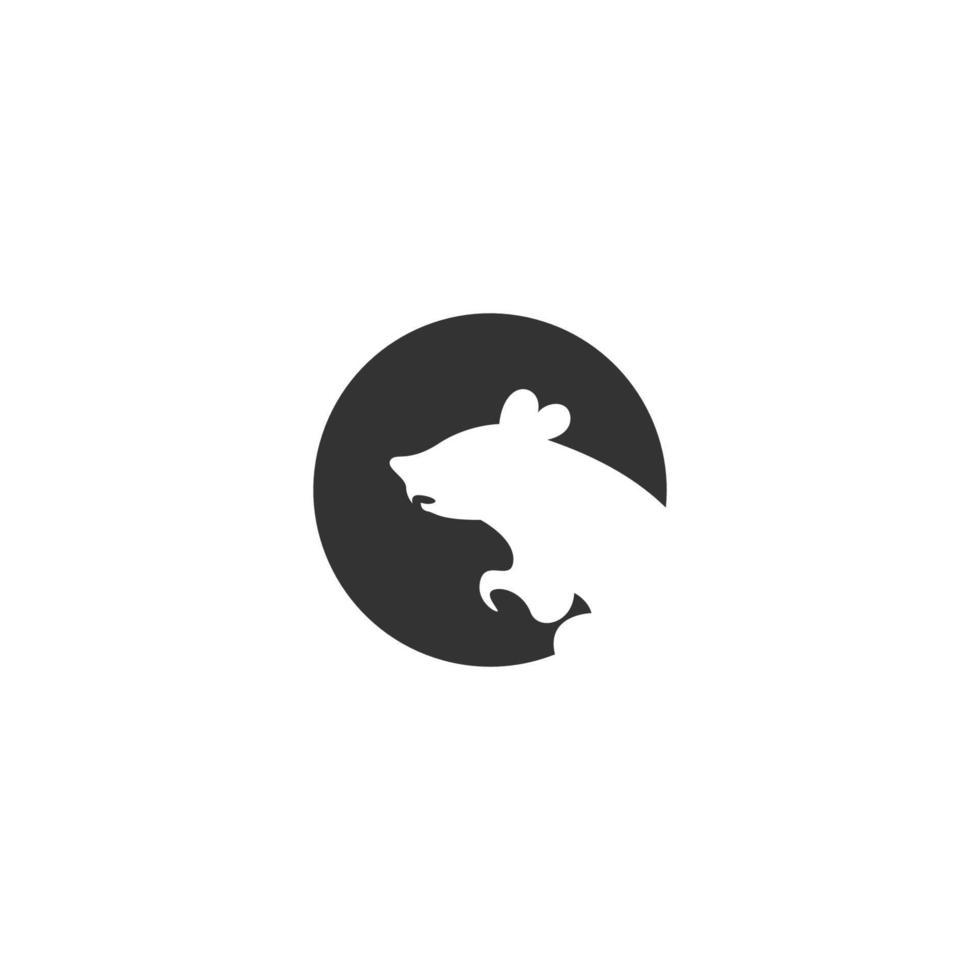 illustration de conception icône logo rat vecteur