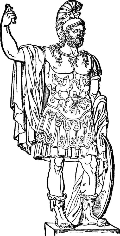 pyrrhus, illustration vintage vecteur