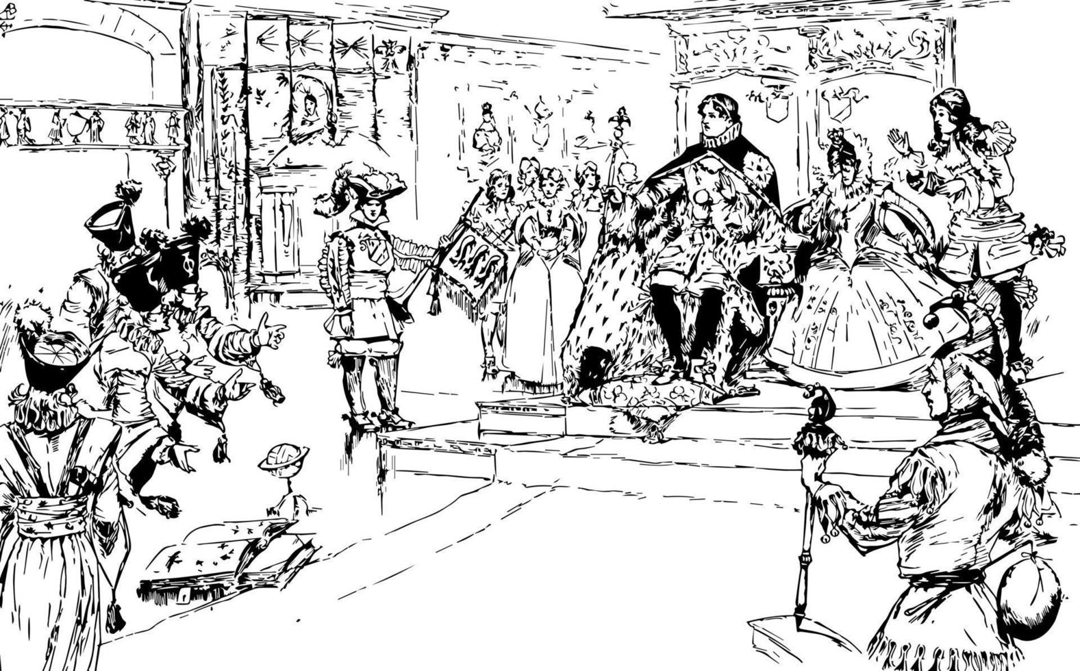 couronne du roi persifer, illustration vintage vecteur