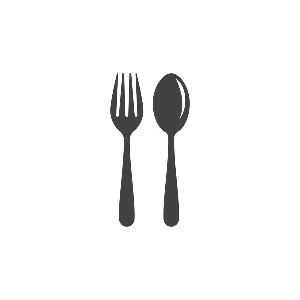 fourchette plaque cuillère icône illustration vectorielle vecteur