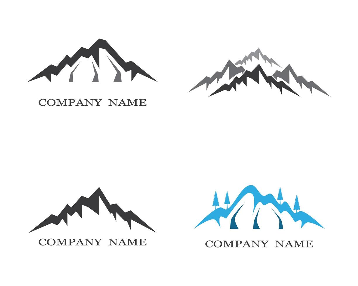 dessins d'icônes de montagne vecteur