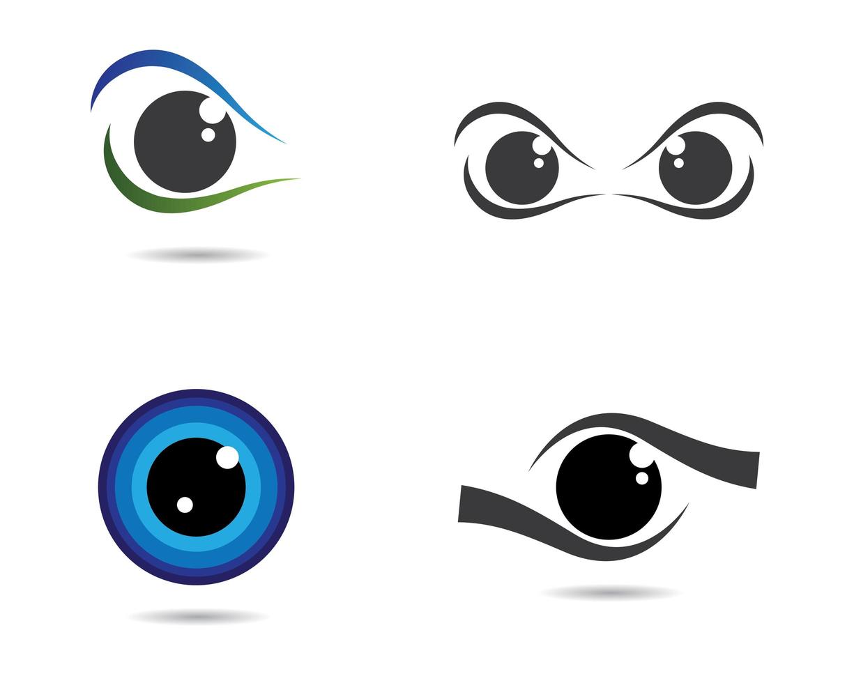 jeu de symboles oculaires vecteur