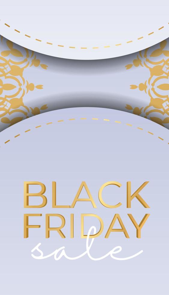 affiche de vente du vendredi noir beige avec ornement vintage vecteur
