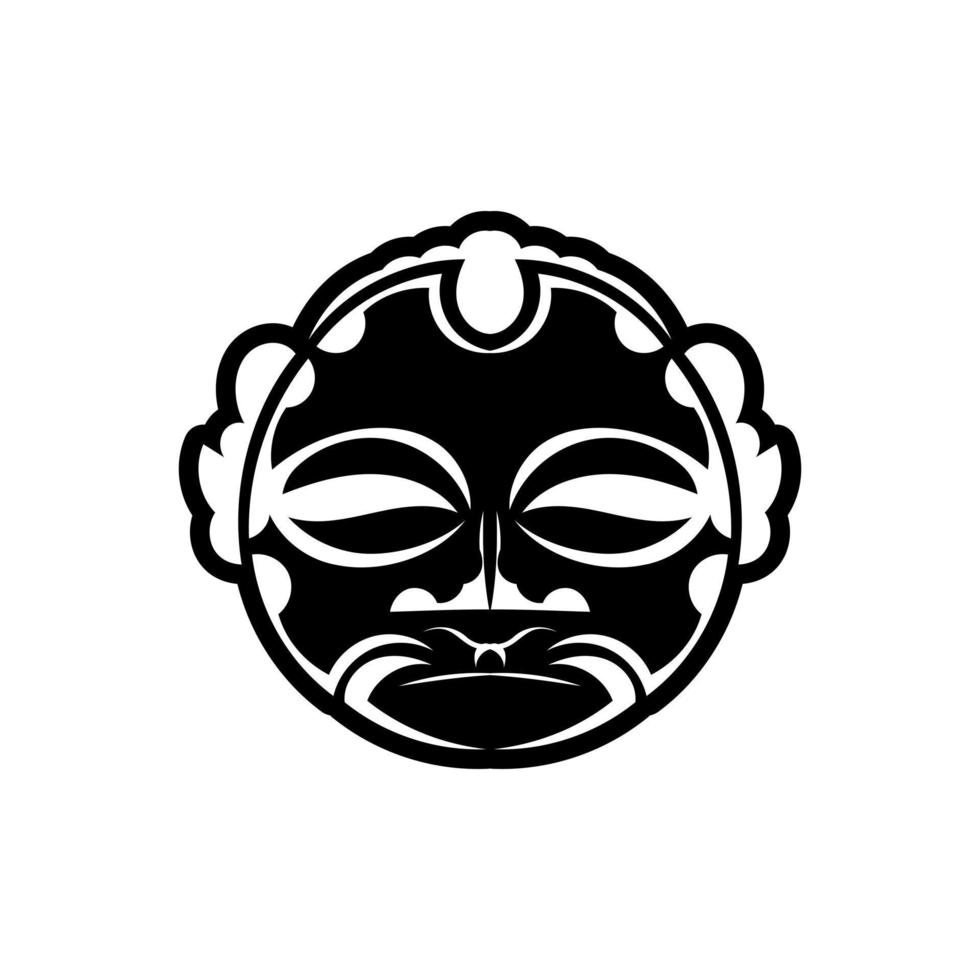 masque traditionnel maori. masque de style tatouage polynésien. illustration vectorielle. vecteur