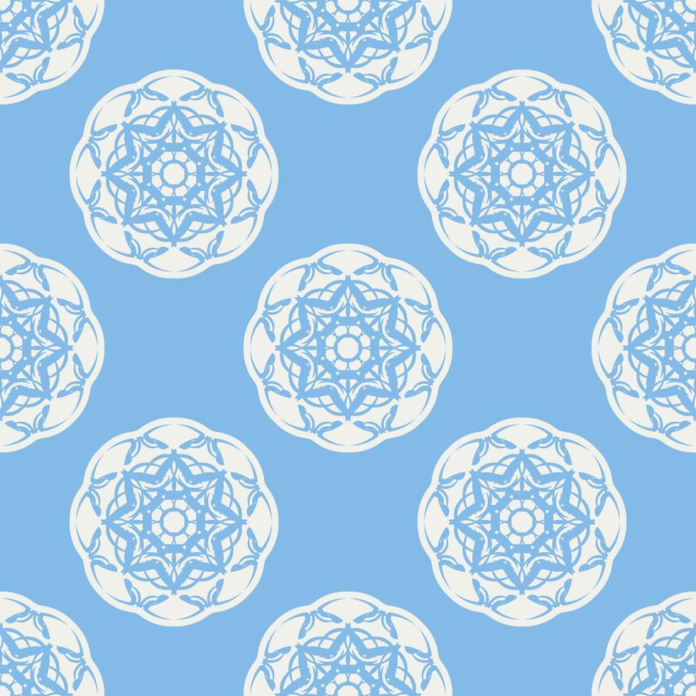 motif géométrique quadrilobe harmonieux, arrière-plan, illustration vectorielle en bleu menthe, couleur turquoise douce et blanc. vecteur