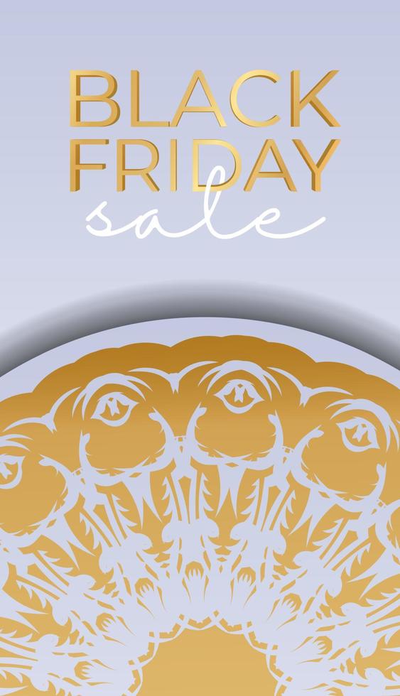 publicité de vente vendredi noir beige avec ornement rond vecteur