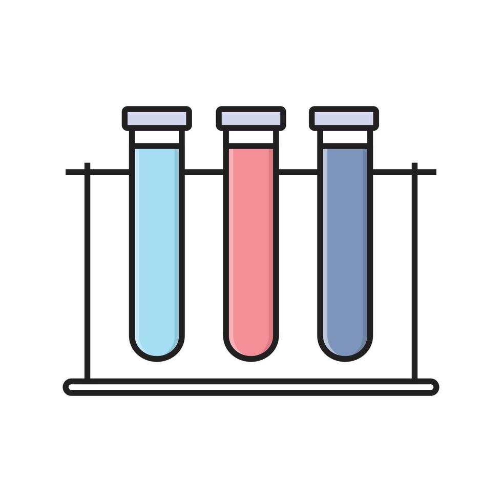 illustration vectorielle de tube à essai sur fond. symboles de qualité premium. icônes vectorielles pour le concept et la conception graphique. vecteur