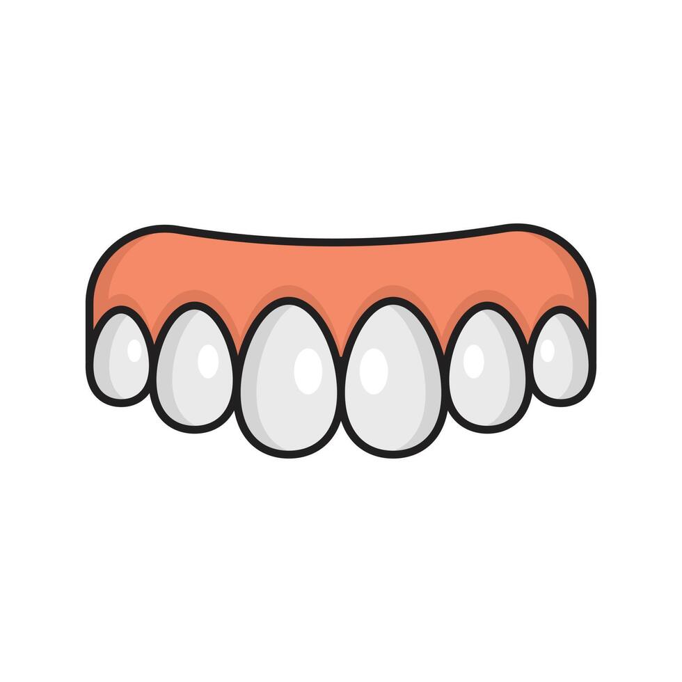 illustration vectorielle de dents sur fond. symboles de qualité premium. icônes vectorielles pour le concept et la conception graphique. vecteur