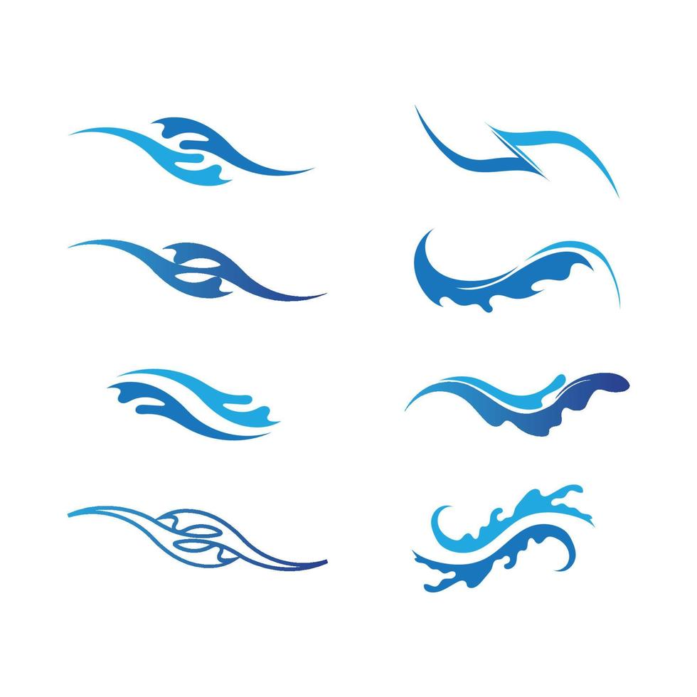 logo de forme ronde isolé. logotype de couleur bleue. image de l'eau qui coule. mer, océan, surface fluviale. vecteur