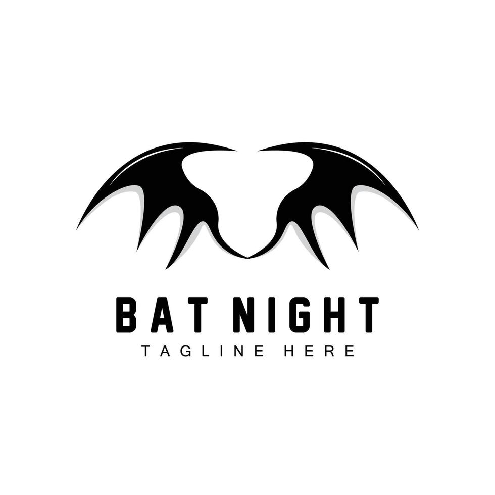 logo de chauve-souris, icône d'animal volant de nuit, vecteur d'entreprise, modèle d'halloween