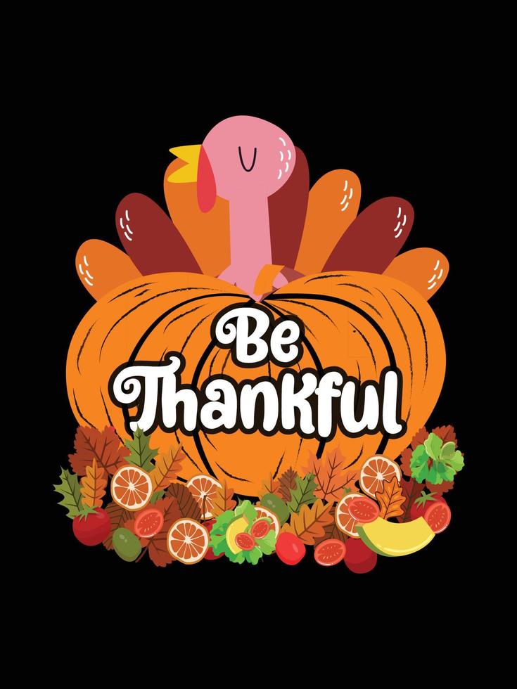 conception de t-shirt de typographie de thanksgiving ou conception d'affiche de vecteur de joyeux thanksgiving