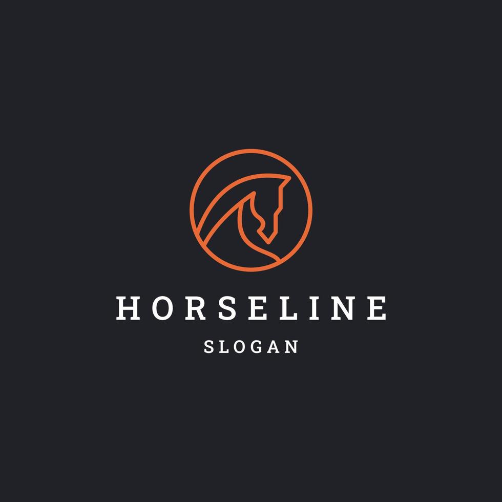 modèle de conception d'icône de logo de cheval vecteur