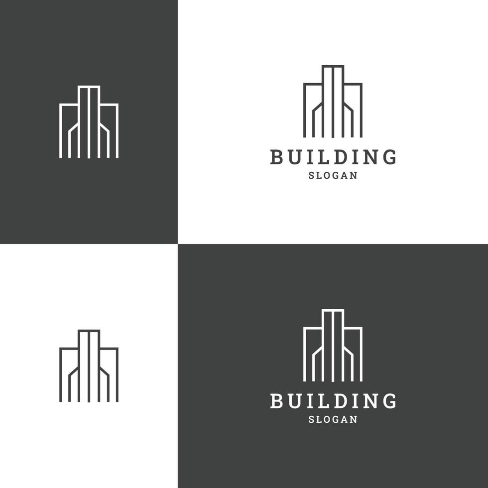 bâtiment logo icône modèle de conception illustration vectorielle vecteur