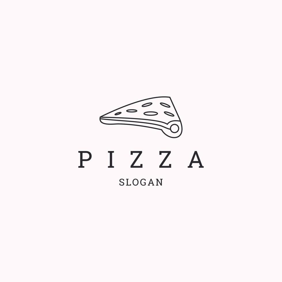 modèle de conception d'icône de logo de pizza illustration vectorielle vecteur