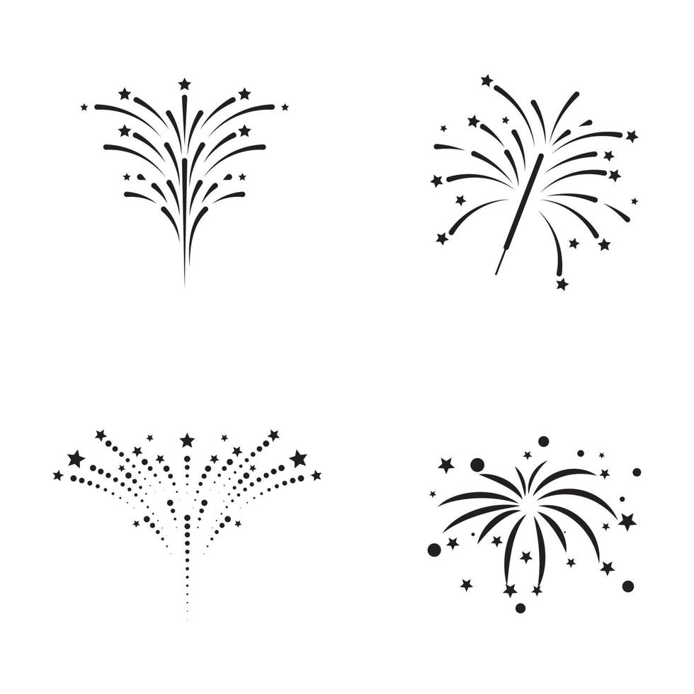 illustration d'icône de vecteur de feu d'artifice