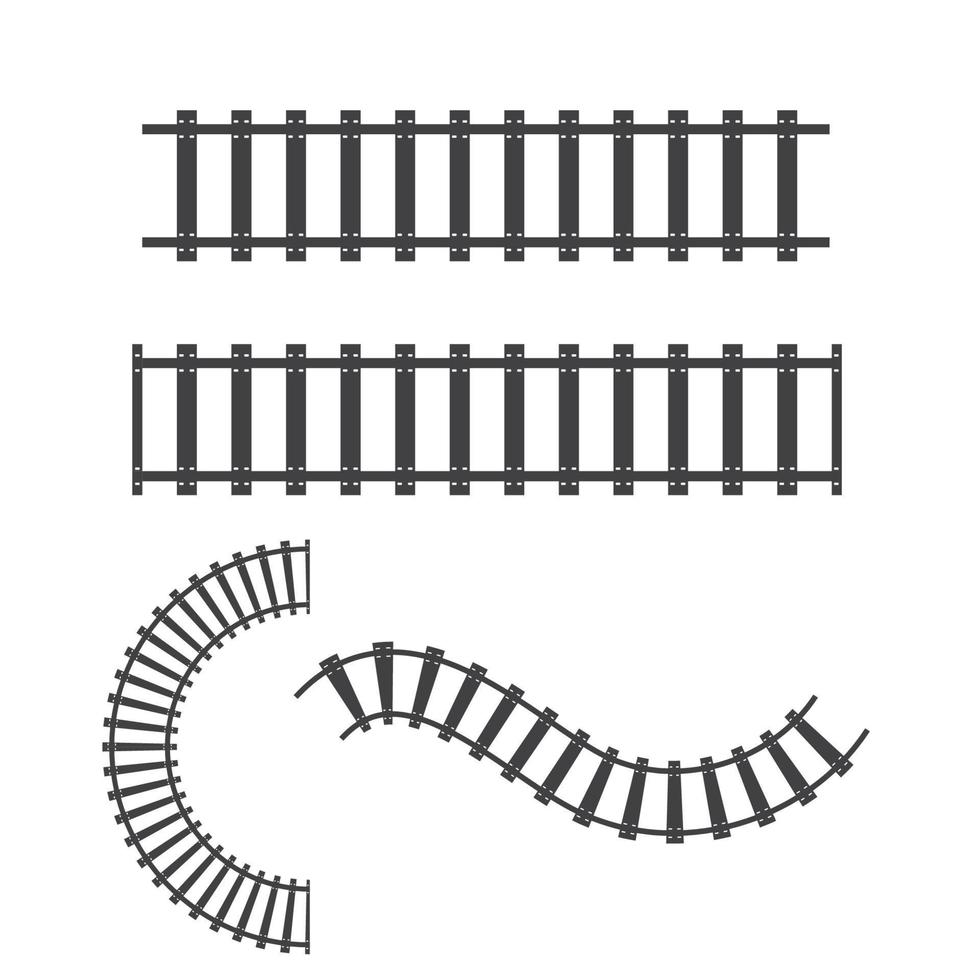 conception d'icônes vectorielles de voies ferrées vecteur
