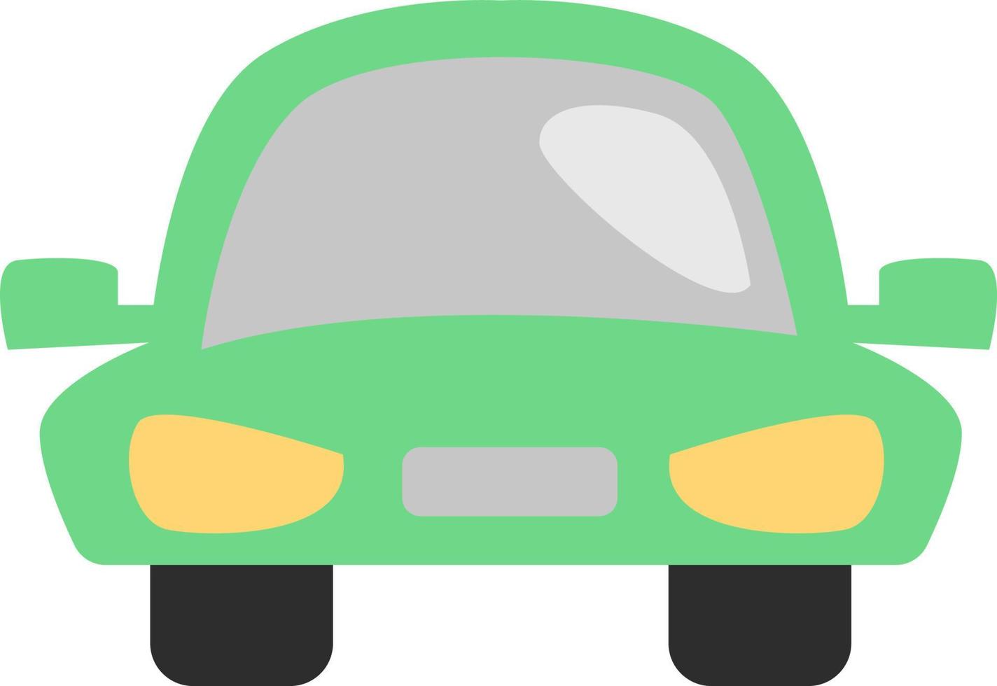 voiture vert citron, illustration, vecteur, sur fond blanc. vecteur