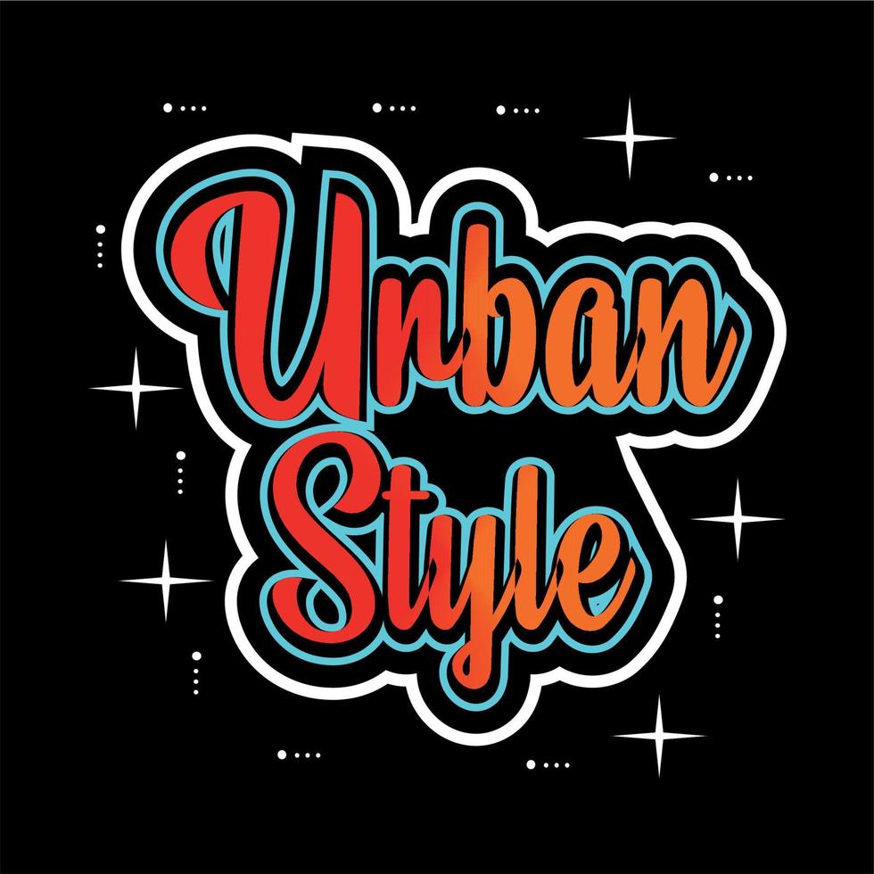 conception de typographie de style urbain illustration vectorielle d'impression de t-shirt vecteur