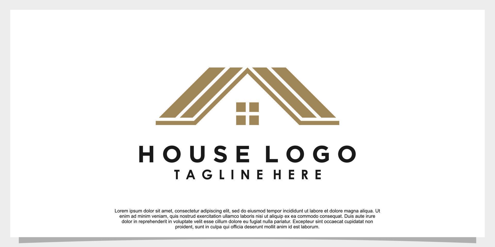 création de logo de maison avec concept créatif pour vos affaires vecteur